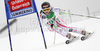 Elisabeth Goergl of Austria skiing in first run of Women giant slalom race of Audi FIS alpine skiing World Cup in Semmering, Austria. Giant slalom race of Women Audi FIS Alpine skiing World Cup 2010-11, was held on Tuesday, 28th of December 2010, in Semmering, Austria.
