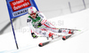 Andrea Fischbacher of Austria skiing in first run of Women giant slalom race of Audi FIS alpine skiing World Cup in Semmering, Austria. Giant slalom race of Women Audi FIS Alpine skiing World Cup 2010-11, was held on Tuesday, 28th of December 2010, in Semmering, Austria.
