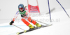 Sanni Leinonen of Finland skiing in first run of Women giant slalom race of Audi FIS alpine skiing World Cup in Semmering, Austria. Giant slalom race of Women Audi FIS Alpine skiing World Cup 2010-11, was held on Tuesday, 28th of December 2010, in Semmering, Austria.
