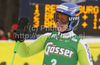Viktoria Rebensburg of Germany reacts in finish of second run of Women giant slalom race of Audi FIS alpine skiing World Cup in Semmering, Austria. Giant slalom race of Women Audi FIS Alpine skiing World Cup 2010-11, was held on Tuesday, 28th of December 2010, in Semmering, Austria.
