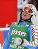 Anja Paerson of Sweden reacts in finish of second run of Women giant slalom race of Audi FIS alpine skiing World Cup in Semmering, Austria. Giant slalom race of Women Audi FIS Alpine skiing World Cup 2010-11, was held on Tuesday, 28th of December 2010, in Semmering, Austria.
