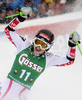 Fourth placed Elisabeth Goergl of Austria reacts in finish of second run of Women giant slalom race of Audi FIS alpine skiing World Cup in Semmering, Austria. Giant slalom race of Women Audi FIS Alpine skiing World Cup 2010-11, was held on Tuesday, 28th of December 2010, in Semmering, Austria.
