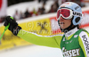 Third placed Kathrin Hoelzl of Germany reacts in finish of second run of Women giant slalom race of Audi FIS alpine skiing World Cup in Semmering, Austria. Giant slalom race of Women Audi FIS Alpine skiing World Cup 2010-11, was held on Tuesday, 28th of December 2010, in Semmering, Austria.
