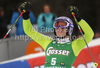 Second placed Maria Riesch of Germany reacts in finish of second run of Women giant slalom race of Audi FIS alpine skiing World Cup in Semmering, Austria. Giant slalom race of Women Audi FIS Alpine skiing World Cup 2010-11, was held on Tuesday, 28th of December 2010, in Semmering, Austria.
