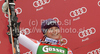 Winner Tessa Worley of France celebrates her medal won in Women giant slalom race of Audi FIS alpine skiing World Cup in Semmering, Austria. Giant slalom race of Women Audi FIS Alpine skiing World Cup 2010-11, was held on Tuesday, 28th of December 2010, in Semmering, Austria.
