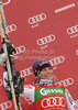 Winner Tessa Worley of France celebrates her medal won in Women giant slalom race of Audi FIS alpine skiing World Cup in Semmering, Austria. Giant slalom race of Women Audi FIS Alpine skiing World Cup 2010-11, was held on Tuesday, 28th of December 2010, in Semmering, Austria.
