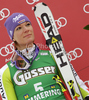 Second placed Maria Riesch of Germany celebrates her medal won in Women giant slalom race of Audi FIS alpine skiing World Cup in Semmering, Austria. Giant slalom race of Women Audi FIS Alpine skiing World Cup 2010-11, was held on Tuesday, 28th of December 2010, in Semmering, Austria.
