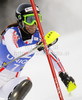 Sandrine Aubert of France skiing in first run of Women slalom race of Audi FIS alpine skiing World Cup in Semmering, Austria. Slalom race of Women Audi FIS Alpine skiing World Cup 2010-11, was held on Wednesday, 29th of December 2010, in Semmering, Austria.
