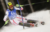 Nicole Hosp of Austria skiing in first run of Women slalom race of Audi FIS alpine skiing World Cup in Semmering, Austria. Slalom race of Women Audi FIS Alpine skiing World Cup 2010-11, was held on Wednesday, 29th of December 2010, in Semmering, Austria.
