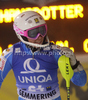 Frida Hansdotter of Sweden reacts in finish of second run of Women slalom race of Audi FIS alpine skiing World Cup in Semmering, Austria. Slalom race of Women Audi FIS Alpine skiing World Cup 2010-11, was held on Wednesday, 29th of December 2010, in Semmering, Austria.
