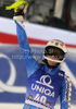 Emelie Wikstroem of Sweden reacts in finish of second run of Women slalom race of Audi FIS alpine skiing World Cup in Semmering, Austria. Slalom race of Women Audi FIS Alpine skiing World Cup 2010-11, was held on Wednesday, 29th of December 2010, in Semmering, Austria.
