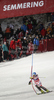 Tanja Poutiainen of Finland in finish of second run of Women slalom race of Audi FIS alpine skiing World Cup in Semmering, Austria. Slalom race of Women Audi FIS Alpine skiing World Cup 2010-11, was held on Wednesday, 29th of December 2010, in Semmering, Austria.
