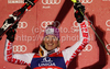 Winner Marlies Schild of Austria celebrates her medal won in Women slalom race of Audi FIS alpine skiing World Cup in Semmering, Austria. Slalom race of Women Audi FIS Alpine skiing World Cup 2010-11, was held on Wednesday, 29th of December 2010, in Semmering, Austria.
