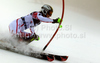Kathrin Zettel of Austria skiing in first run of Women slalom race of Audi FIS alpine skiing World Cup in Zagreb, Croatia. Slalom race of Women Audi FIS Alpine skiing World Cup 2010-11, was held on Tuesday, 4th of January 2011, in Sljeme above Zagreb, Croatia.
