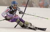 Veronika Zuzulova of Slovakia skiing in first run of Women slalom race of Audi FIS alpine skiing World Cup in Zagreb, Croatia. Slalom race of Women Audi FIS Alpine skiing World Cup 2010-11, was held on Tuesday, 4th of January 2011, in Sljeme above Zagreb, Croatia.
