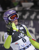 Second placed Maria Riesch of Germany reacts in finish of second run of Women slalom race of Audi FIS alpine skiing World Cup in Zagreb, Croatia. Slalom race of Women Audi FIS Alpine skiing World Cup 2010-11, was held on Tuesday, 4th of January 2011, in Sljeme above Zagreb, Croatia.
