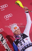 Third placed Manuela Moelgg of Italy celebrates her medal won in Women slalom race of Audi FIS alpine skiing World Cup in Zagreb, Croatia. Slalom race of Women Audi FIS Alpine skiing World Cup 2010-11, was held on Tuesday, 4th of January 2011, in Sljeme above Zagreb, Croatia.
