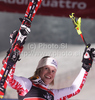 Winner Marlies Schild of Austria celebrates her medal won in Women slalom race of Audi FIS alpine skiing World Cup in Zagreb, Croatia. Slalom race of Women Audi FIS Alpine skiing World Cup 2010-11, was held on Tuesday, 4th of January 2011, in Sljeme above Zagreb, Croatia.
