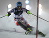 Tanja Poutiainen of Finland skiing in second run of Women slalom race of Audi FIS alpine skiing World Cup in Zagreb, Croatia. Slalom race of Women Audi FIS Alpine skiing World Cup 2010-11, was held on Tuesday, 4th of January 2011, in Sljeme above Zagreb, Croatia.
