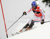 Jean-Baptiste Grange of France skiing in first run of Men slalom race of Audi FIS alpine skiing World Cup in Zagreb, Croatia. Slalom race of Men Audi FIS Alpine skiing World Cup 2010-11, was held on Thursday, 6th of January 2011, in Sljeme above Zagreb, Croatia.
