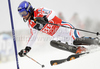 Jean-Baptiste Grange of France skiing in first run of Men slalom race of Audi FIS alpine skiing World Cup in Zagreb, Croatia. Slalom race of Men Audi FIS Alpine skiing World Cup 2010-11, was held on Thursday, 6th of January 2011, in Sljeme above Zagreb, Croatia.
