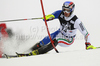 Manfred Moelgg of Italy skiing in first run of Men slalom race of Audi FIS alpine skiing World Cup in Zagreb, Croatia. Slalom race of Men Audi FIS Alpine skiing World Cup 2010-11, was held on Thursday, 6th of January 2011, in Sljeme above Zagreb, Croatia.
