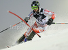 Victor Malmstrom of Finland skiing in first run of Men slalom race of Audi FIS alpine skiing World Cup in Zagreb, Croatia. Slalom race of Men Audi FIS Alpine skiing World Cup 2010-11, was held on Thursday, 6th of January 2011, in Sljeme above Zagreb, Croatia.
