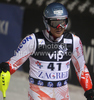 Kalle Palander of Finland reacts in finish of second run of Men slalom race of Audi FIS alpine skiing World Cup in Zagreb, Croatia. Slalom race of Men Audi FIS Alpine skiing World Cup 2010-11, was held on Thursday, 6th of January 2011, in Sljeme above Zagreb, Croatia.
