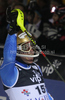 Winner Andre Myhrer of Sweden reacts in finish of second run of Men slalom race of Audi FIS alpine skiing World Cup in Zagreb, Croatia. Slalom race of Men Audi FIS Alpine skiing World Cup 2010-11, was held on Thursday, 6th of January 2011, in Sljeme above Zagreb, Croatia.
