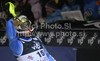 Winner Andre Myhrer of Sweden reacts in finish of second run of Men slalom race of Audi FIS alpine skiing World Cup in Zagreb, Croatia. Slalom race of Men Audi FIS Alpine skiing World Cup 2010-11, was held on Thursday, 6th of January 2011, in Sljeme above Zagreb, Croatia.
