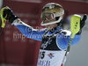 Winner Andre Myhrer of Sweden reacts in finish of second run of Men slalom race of Audi FIS alpine skiing World Cup in Zagreb, Croatia. Slalom race of Men Audi FIS Alpine skiing World Cup 2010-11, was held on Thursday, 6th of January 2011, in Sljeme above Zagreb, Croatia.

