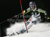 Maria Riesch of Germany skiing in first run of Women night slalom race of Audi FIS alpine skiing World Cup in Flachau, Austria. Slalom race of Women Audi FIS Alpine skiing World Cup 2010-11, was held on Tuesday, 11th of January 2011, in Flachau, Austria.
