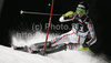 Sandrine Aubert of France skiing in first run of Women night slalom race of Audi FIS alpine skiing World Cup in Flachau, Austria. Slalom race of Women Audi FIS Alpine skiing World Cup 2010-11, was held on Tuesday, 11th of January 2011, in Flachau, Austria.
