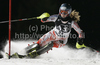 Sanni Leinonen of Finland skiing in first run of Women night slalom race of Audi FIS alpine skiing World Cup in Flachau, Austria. Slalom race of Women Audi FIS Alpine skiing World Cup 2010-11, was held on Tuesday, 11th of January 2011, in Flachau, Austria.
