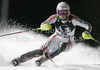 Anne-Sophie Barthet of France skiing in first run of Women night slalom race of Audi FIS alpine skiing World Cup in Flachau, Austria. Slalom race of Women Audi FIS Alpine skiing World Cup 2010-11, was held on Tuesday, 11th of January 2011, in Flachau, Austria.
