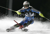 Emelie Wikstroem of Sweden skiing in first run of Women night slalom race of Audi FIS alpine skiing World Cup in Flachau, Austria. Slalom race of Women Audi FIS Alpine skiing World Cup 2010-11, was held on Tuesday, 11th of January 2011, in Flachau, Austria.
