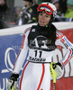 Third placed Nastasia Noens of France reacts in finish of second run of Women night slalom race of Audi FIS alpine skiing World Cup in Flachau, Austria. Slalom race of Women Audi FIS Alpine skiing World Cup 2010-11, was held on Tuesday, 11th of January 2011, in Flachau, Austria.
