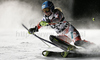 Tanja Poutiainen of Finland skiing in first run of Women night slalom race of Audi FIS alpine skiing World Cup in Flachau, Austria. Slalom race of Women Audi FIS Alpine skiing World Cup 2010-11, was held on Tuesday, 11th of January 2011, in Flachau, Austria.
