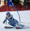 Tina Maze of Slovenia skiing in first run of Women giant slalom race of Audi FIS alpine skiing World Cup in Maribor, Slovenia. Giant slalom race of Women Audi FIS Alpine skiing World Cup 2010-11, was held on Saturday, 15th of January 2011, in Maribor, Slovenia.
