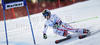 Kathrin Zettel of Austria skiing in first run of Women giant slalom race of Audi FIS alpine skiing World Cup in Maribor, Slovenia. Giant slalom race of Women Audi FIS Alpine skiing World Cup 2010-11, was held on Saturday, 15th of January 2011, in Maribor, Slovenia.
