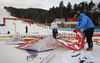 Course workers are clearing course after Women slalom race of Audi FIS alpine skiing World Cup in Maribor, Slovenia got canceled. Slalom race of Women Audi FIS Alpine skiing World Cup 2010-11, was planned to be held on Sunday, 16th of January 2011, in Maribor, Slovenia.
