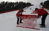 Course workers are clearing course after Women slalom race of Audi FIS alpine skiing World Cup in Maribor, Slovenia got canceled. Slalom race of Women Audi FIS Alpine skiing World Cup 2010-11, was planned to be held on Sunday, 16th of January 2011, in Maribor, Slovenia.
