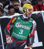 Ivica Kostelic (CRO) reacts in the finish area after competing in the 2011 Hahnenkamm Super Giant Slalom race (Super G)part of  Audi FIS World Cup races in Kitzbuhel Austria.
