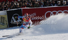 Didier Cuche (SUI) reacts in the finish area of the 71st Hahnenkamm downhill race part of  Audi FIS World Cup races in Kitzbuhel Austria.
