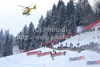  The rescue helicopter flies over the traverse on its way to assist Siegmar Klotz (ITA) who crashed out of the 71st Hahnenkamm downhill race part of  Audi FIS World Cup races in Kitzbuhel Austria.
