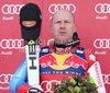 Didier Cuche (SUI) the race winner at the presentation ceremony for the 71st Hahnenkamm downhill race part of  Audi FIS World Cup races in Kitzbuhel Austria.

