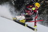 Ivica Kostelic (CRO) attacks a control gate while competing in the slalom race part of  Audi FIS World Cup races in Kitzbuhel Austria.
