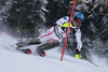 Benjamin Raich (AUT) attacks a control gate while competing in the slalom race part of  Audi FIS World Cup races in Kitzbuhel Austria.
