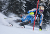 Andre Myhrer (SWE) attacks a control gate while competing in the slalom race part of  Audi FIS World Cup races in Kitzbuhel Austria.
