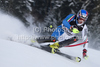 Manfred Moelgg (ITA) attacks a control gate while competing in the slalom race part of  Audi FIS World Cup races in Kitzbuhel Austria.
